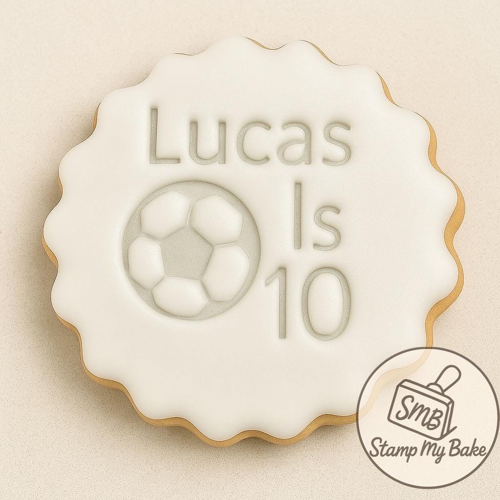 Personalised Cookie Stamp, Custom Fondant Embosser, Baking Tool, Fits M&S cookies, Cookie Cutter