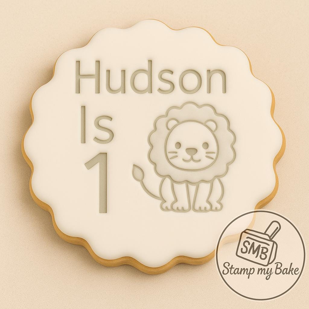 Personalised Cookie Stamp, Custom Fondant Embosser, Baking Tool, Fits M&S cookies, Cookie Cutter