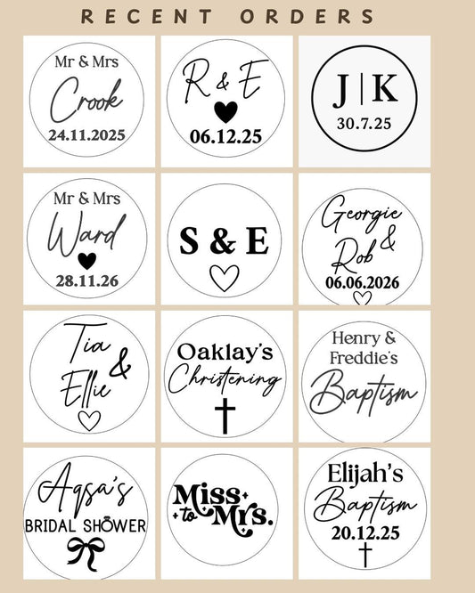 Custom Wedding Cookie Stamp – Mr & Mrs Embosser, Personalised Biscuit Stamp, Fit M and S biscuits