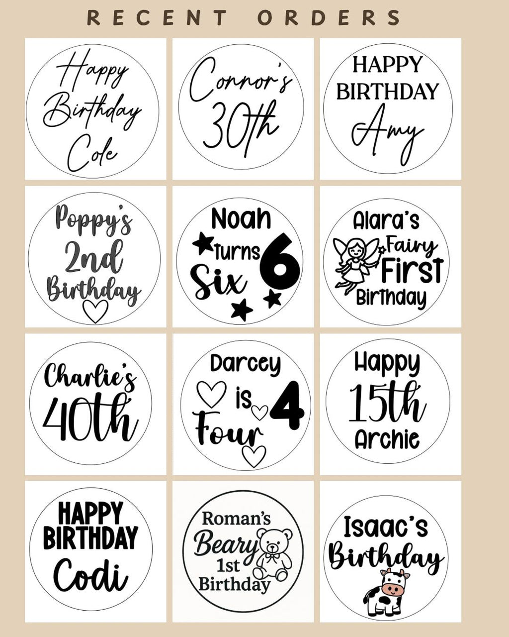Personalized Birthday Cookie Stamp, Custom Fondant Embosser, Baking Tool