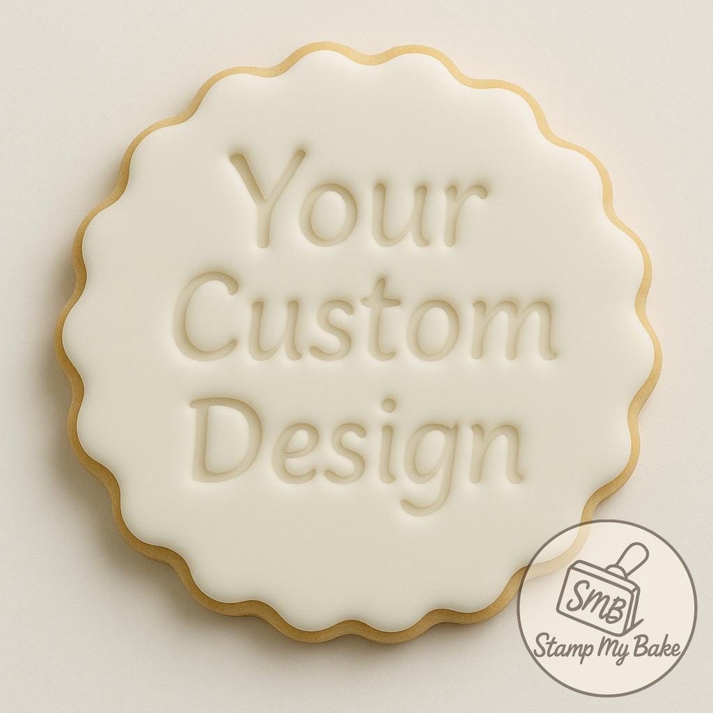 Personalised Cookie Stamp, Custom Fondant Embosser, Baking Tool, Fits M&S cookies, Cookie Cutter
