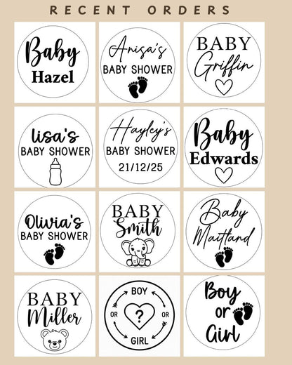 Custom Name Baby Shower fondant Stamp With Love Heart. fits M&S biscuits