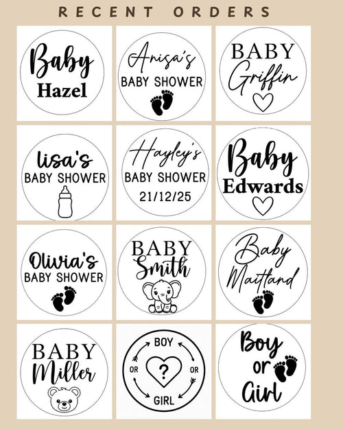 Custom Name Baby Shower fondant Stamp With Love Heart. fits M&S biscuits