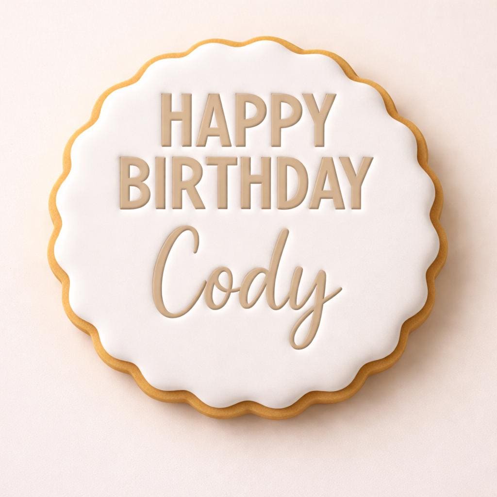 Personalized Birthday Cookie Stamp, Custom Fondant Embosser, Baking Tool
