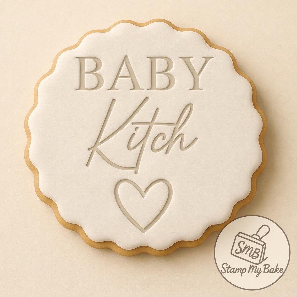 Personalised Cookie Stamp, Custom Fondant Embosser, Baking Tool, Fits M&S cookies, Cookie Cutter
