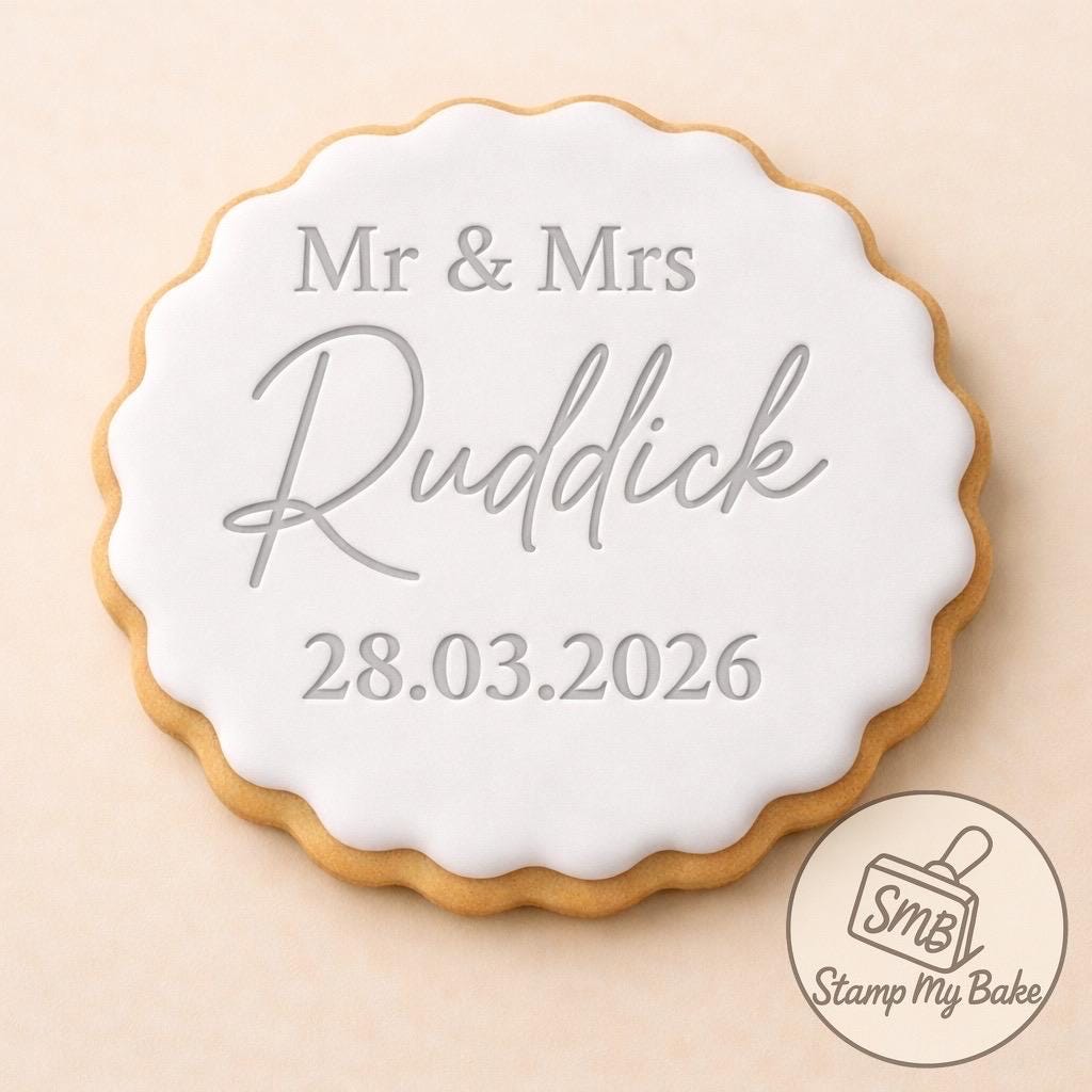 Personalised Cookie Stamp, Custom Fondant Embosser, Baking Tool, Fits M&S cookies, Cookie Cutter