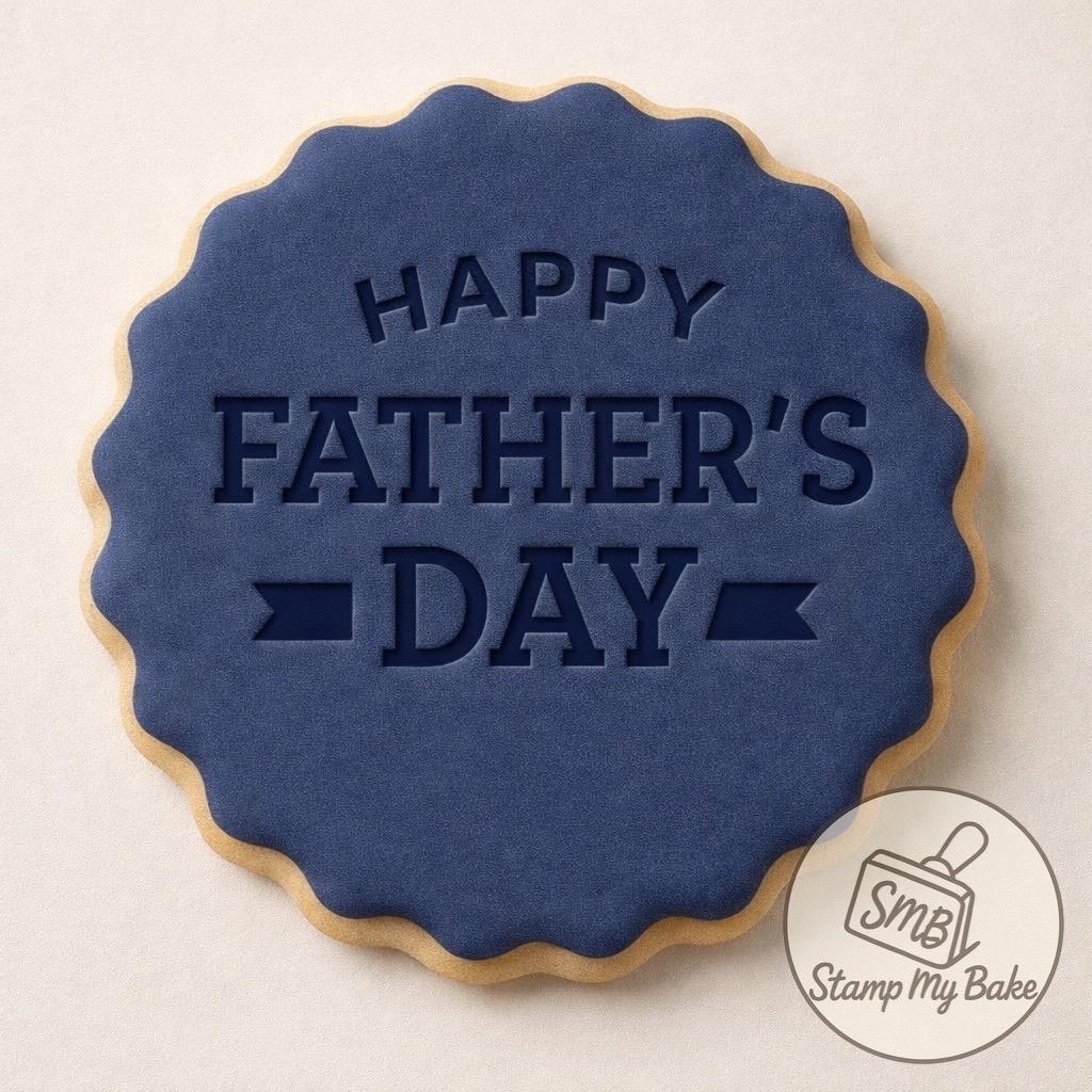Personalized Fathers Day Cookie Stamp, Custom Fondant Embosser, Baking Tool