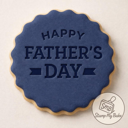 Personalized Fathers Day Cookie Stamp, Custom Fondant Embosser, Baking Tool