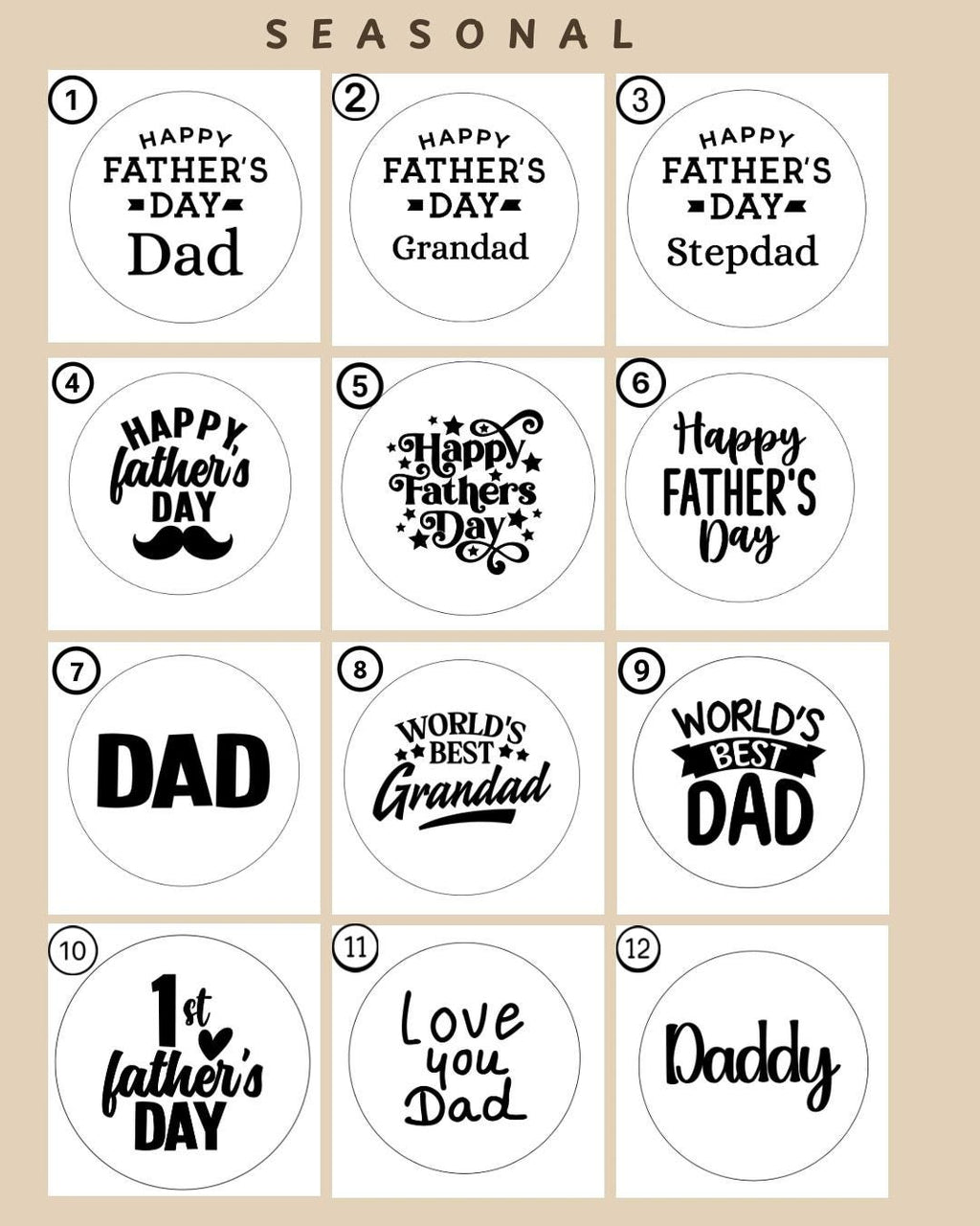 Personalized Fathers Day Cookie Stamp, Custom Fondant Embosser, Baking Tool