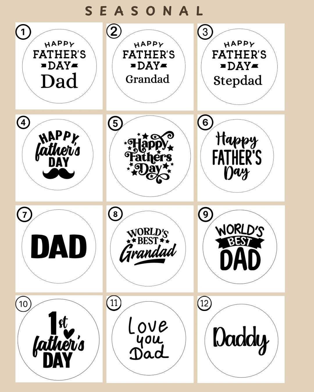 Personalized Fathers Day Cookie Stamp, Custom Fondant Embosser, Baking Tool
